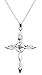 Heritage Sterling Silver Ladies’ 9233AM Celtic Amethyst Twist Cross Pendant + 46cm Chain