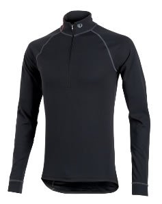 Pearl Izumi Men's Transfer Zip Neck Long Sleeve Base, Black, X-Large On Sale