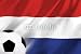 Wallmonkeys Peel and Stick Wall Decals - Soccer Ball and Netherland Flag - Removable Graphic