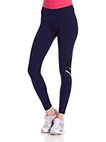 Naffta Pantalón Ajustado Running (Azul Marino / Amarillo)