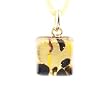 Handmade Murano Glass Pendant - Ally Square S GoldBlack Style1 Handmade Murano Glass Pendant - Ally Square S GoldBlack Style1