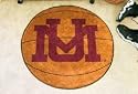 NCAA MONTANA GRIZZLIES BASKETBALL SHAPED DOOR MAT RUG