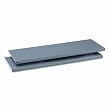 Commercial Steel Shelves with Clips, 36w x 12d, Medium Gray, 2/Carton (TNN109755)