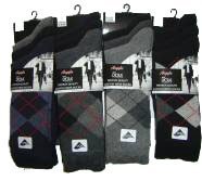 12 PAIRS MENS COTTON ARGYLE SOCKS / SIZE 6 - 