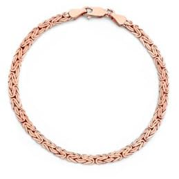 14K Rose Gold Byzantine Bracelet by 