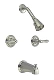 Ultra Hardware 27519 Bonaire Double-Handle Tub and Shower Faucet, Satin Nickel