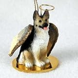 GERMAN SHEPHERD DOG Black n Tan Angel TINY FIGURINE DTA08A