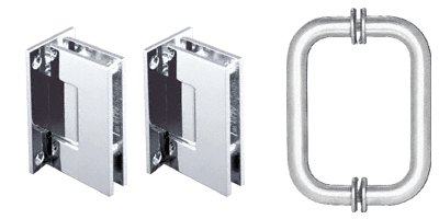 Buy C. R. Lauerence Geneva Frameless Glass Shower Door Hinge and Handle Set for 3/8