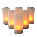 6 Teelichter / Flackerlichter, mit Ladestation (LED)