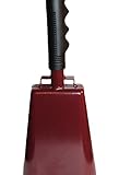 LARGE 11 Inch COWBELL With Handle Maroon