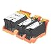 LD © Compatible Set of 3 (Series 21) Standard Yield Black & Color Ink Cartridges for the Dell V313 Printers: 2 Black Y498D, 1 Color Y499D