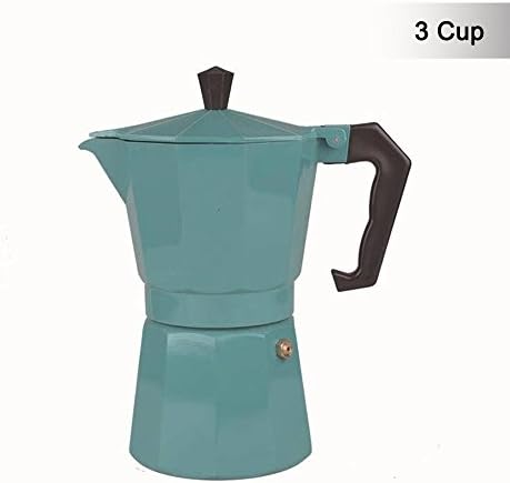 Aluminum Handheld Espresso Maker Moka Express Pot Latte Percolator, 120ml, Dark Green