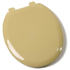 Comfort Seats C1B3R4S-53 EZ Close Deluxe Plastic Toilet Seat, Round, Harvest Gold