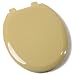 Comfort Seats C1B3R4S-53 EZ Close Deluxe Plastic Toilet Seat, Round, Harvest Gold