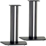 Black Satin Wood Speaker Stands