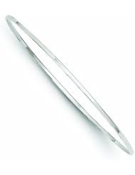 Genuine 14K White Gold 1.5mm White Gold Slip-On Bangle Bracelet 1 Gram Of Gold 100% Satisfaction Guaranteed.