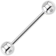16 Gauge STEEL BARBELL Tongue Ring 5/8" 5mm