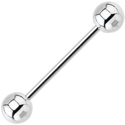 16 Gauge STEEL BARBELL Tongue Ring 5/8" 5mm
