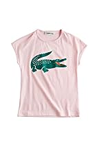 Girl's Short Sleeve Glitter Croc Logo T-Shirt