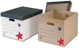 5 Star Office Storage Box for 5 A4 Lever Arch Files W317xD384xH287mm Basketweave Brown [Pack 10]