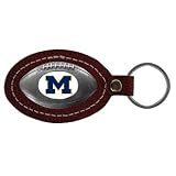 Michigan Wolverines NCAA Leather Football Key Tag