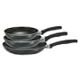T-Fal Banquet Non-Stick 3 Piece Fry Pan Set, Grey