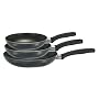 T-Fal Banquet Non-Stick 3 Piece Fry Pan Set, Grey
