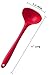 StarPack Basics Silicone Ladle Spoon, High Heat Resistant to 480°F, Hygienic One Piece Design Cooking Utensil for Serving Soup & more (Cherry Red)