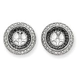14k White Gold Black & White Diamond Earring Jacket