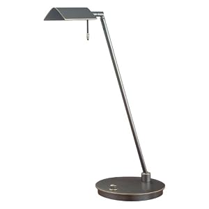 Holtkoetter Bernie Series Low-Voltage Desk Lamp, Hand-Brushed Old Bronze by Holtkoetter