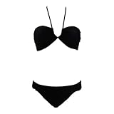 Bikini Set Black Bandeau Top & Bottom