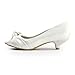 Elegantpark EP2045 Women's Peep Toe Low Heel Knot Bridal Wedding Shoes