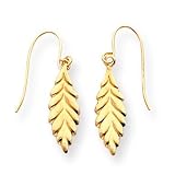 14k Leaf Drop Earrings