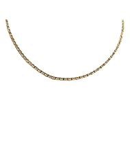 10K Gold 2mm Mariner Chain Necklace, 16"