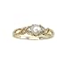 10K Yellow/White Gold 0.02 ct. Diamond and 6 x 4 MM Pearl Ring