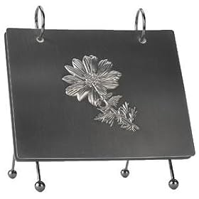 Antique Silver 50 pocket Flip-its tabletop by Burnes - 4x6