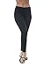 Khanomak Women's Basic Solid Fitted Cotton Capri Cropped Mid Rise Leggings Pants