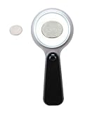 Super-Handy Lighted Mini Magnifier - Powerful 5X Magnification - Super-Bright LED - GREAT for Car or Purse