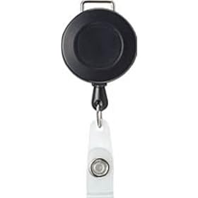 【クリックでお店のこの商品のページへ】コクヨ 吊り下げ名札用リール アイドプラス ナフ-R1 黒： 文房具・オフィス用品