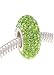 C6. Crystal Bead Peridot, Sterling Silver Core Swarovski Crystal Bead, Set with Over 90 Swarovski Crystals , Slide-on and Slide-off Crystal Silver Bead , 14mm X 7mm. 5mm Silver Core ,Compatible with Pandora, Trollbeads,chamilia and Biagi