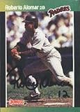 Roberto Alomar, San Diego Padres, 1989 Donruss Autographed Card