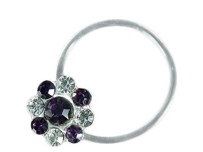 Zehenring Blume mit Zirkonia klar lila ZR 079 C Preisvergleich