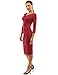 PattyBoutik Women's Cowl Neck 3/4 Sleeves Pleated Detail Dress
