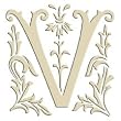 Monogram Embroidered Guest Towel - V - 1 Hand Towel