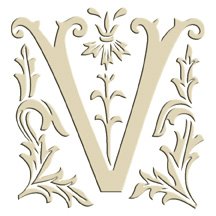 Monogram Embroidered Guest Towel - V - 1 Hand Towel
