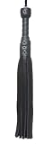 Mid Size Standard Grip Flogger with Black Bull Hide Tails