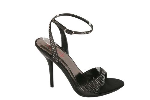 Womens ankle strap uni platform 4 inch heel sandal with star like rhinestone upper 31OWEE6CcHL Womens ankle strap uni platform 4 inch heel sandal with star like rhinestone upper