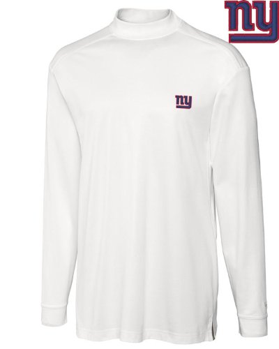 NFL New York Giants Men's CB DryTec Long Sleeve Imperial Mock, Large, White at Amazon.com