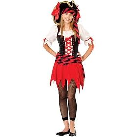 Pirate Lass Teen Junior Halloween Costume - Size Junior S M, Dress Size 3-5