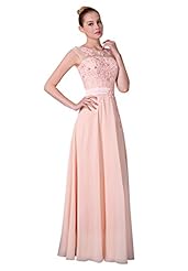 Lace Belted Applique Chiffon Evening Dress/Prom Dress 